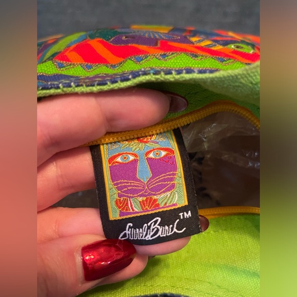 Vintage Laurel Burch Colorful “Dancing Fish” Canvas Tote Bag - Picture 12 of 14